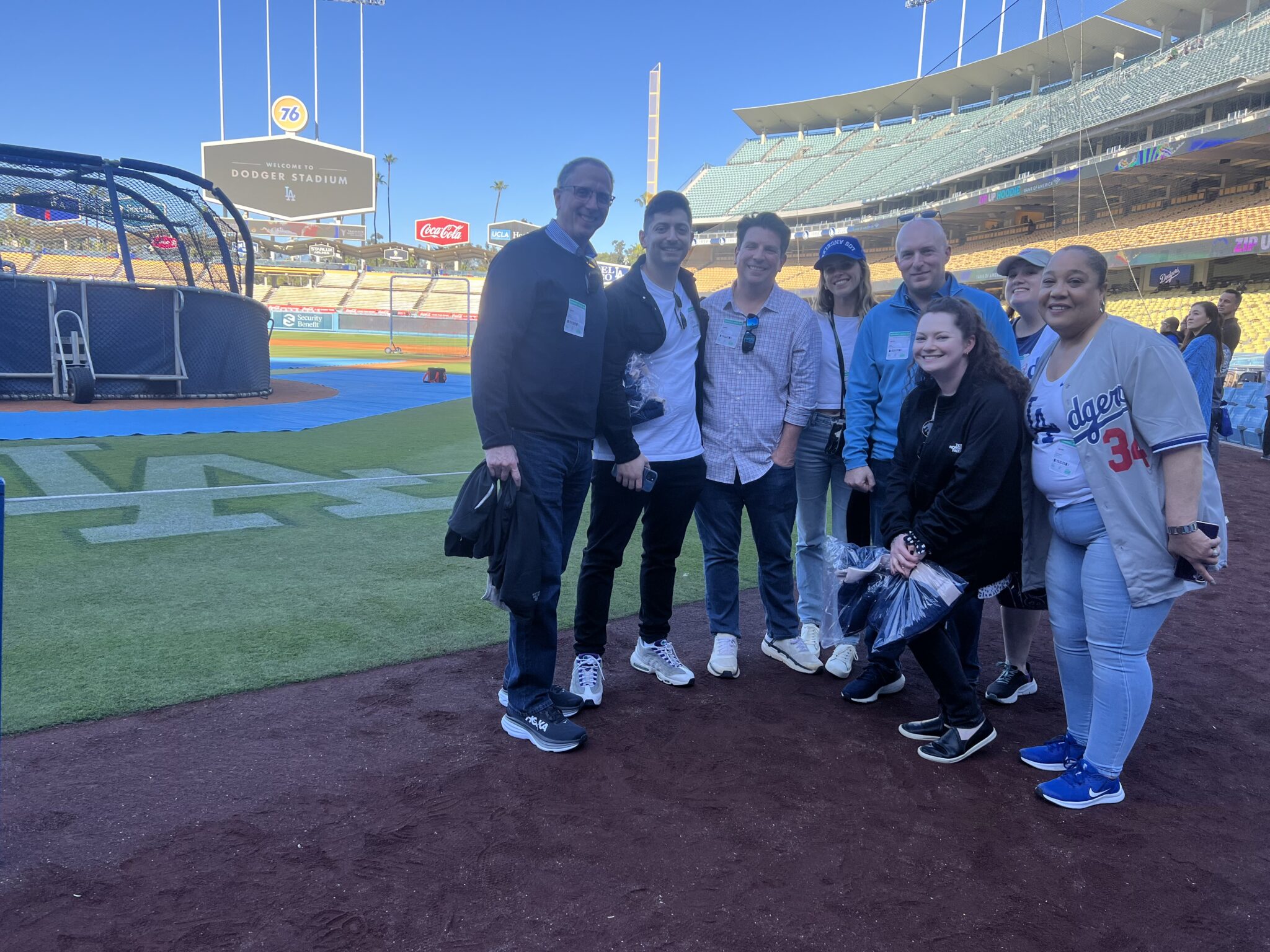 Dodger game with the iHeartRadio crew.